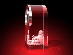 VORLAGE - Uhr, Glas rund – GLASFOTO.COM